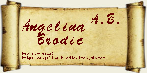 Angelina Brodić vizit kartica